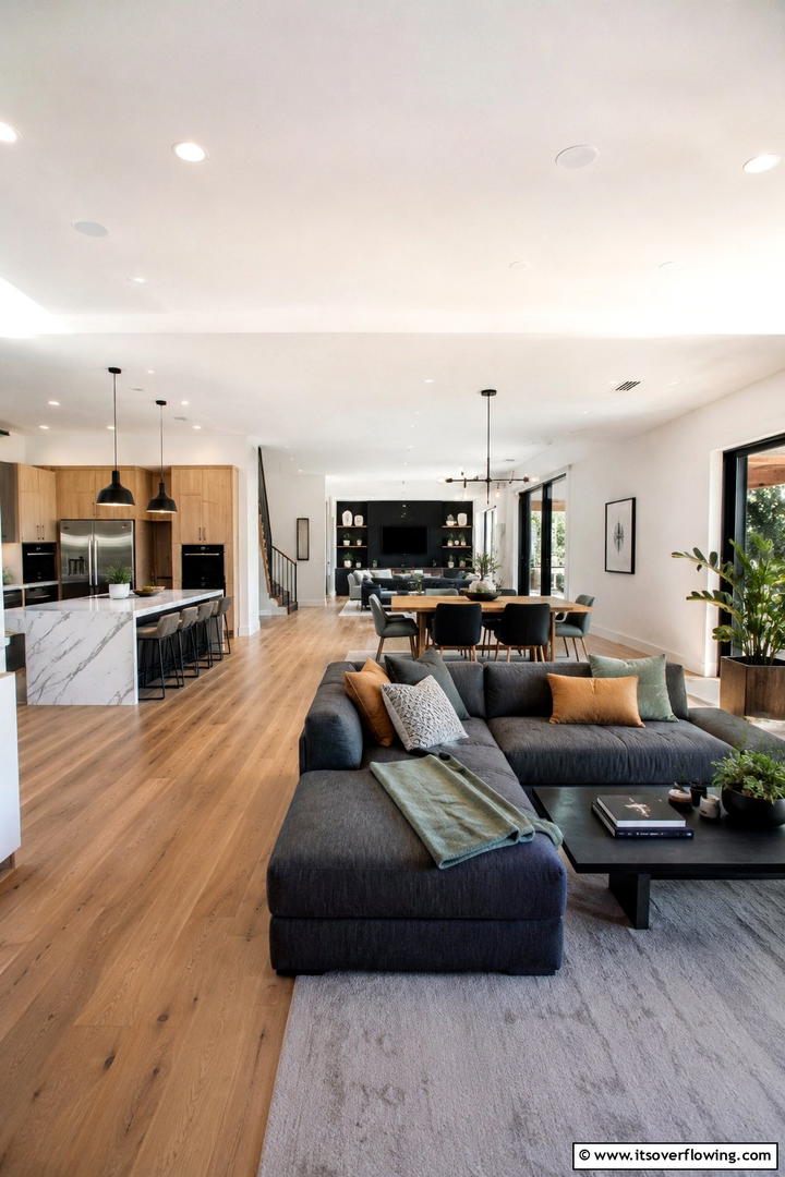 Open Concept Living - 30 Modern Ranch House Ideas for Contemporary Country Living