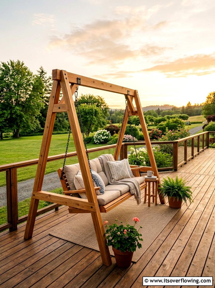 Open Deck Porch Swing - 25 front porch ideas with porch swing