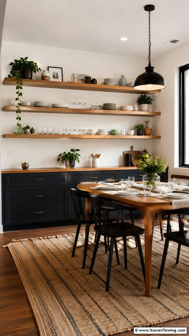 Open Shelving for Practical Style - 20 Casual Dining Room Ideas for Everyday Comfort