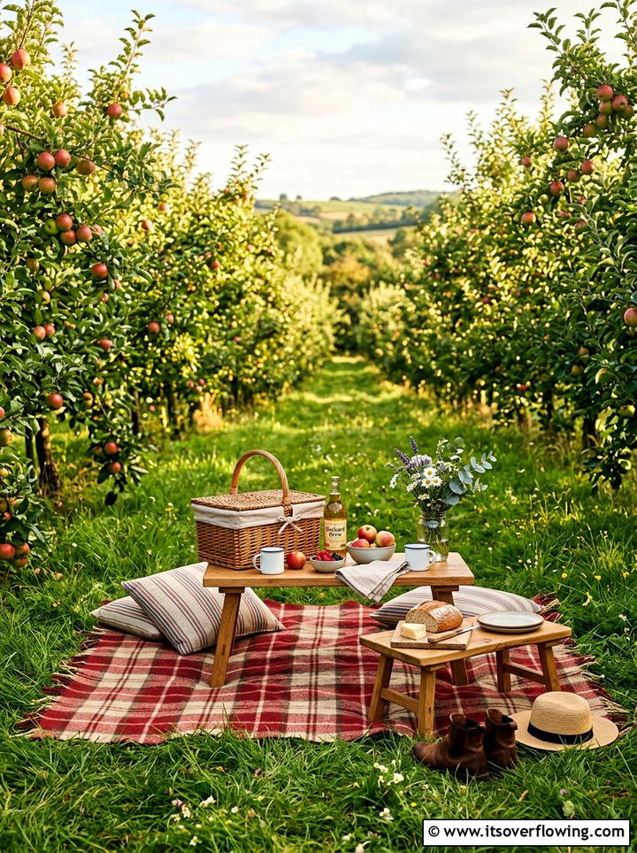 Orchard picnic spot - 25 creative garden ideas with outdoor party zones