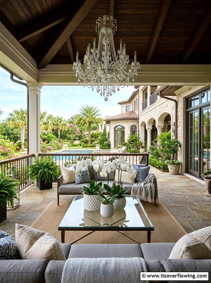 Orchid porch display - 25 front porch ideas with cat safe plants