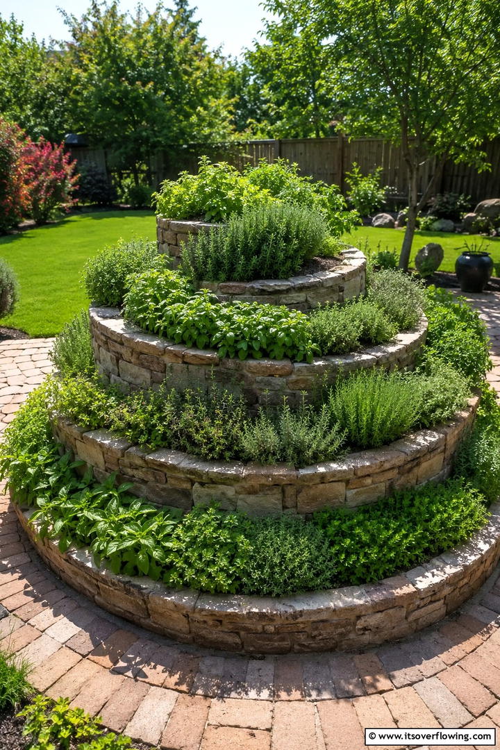 Organic Herb Spiral - 30 Spiral Garden Design Ideas for Unique Outdoor Layouts