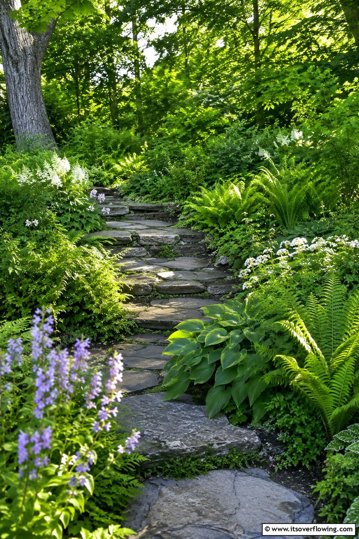 Organic Rock Trail - 30 Stone Garden Ideas for Natural Outdoor Landscaping Designs