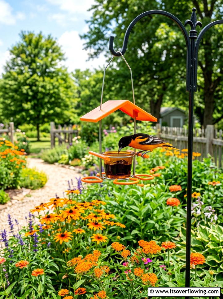 Oriole bird feeder - 25 garden decor ideas with feeders