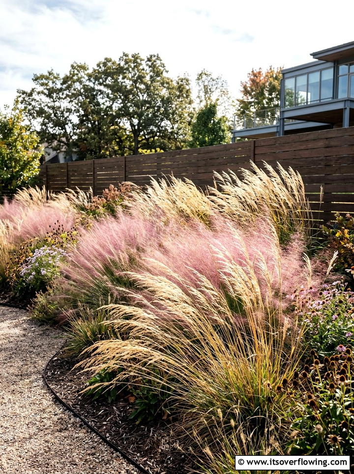Ornamental Grass Landscape - 25 garden design ideas with low water plants