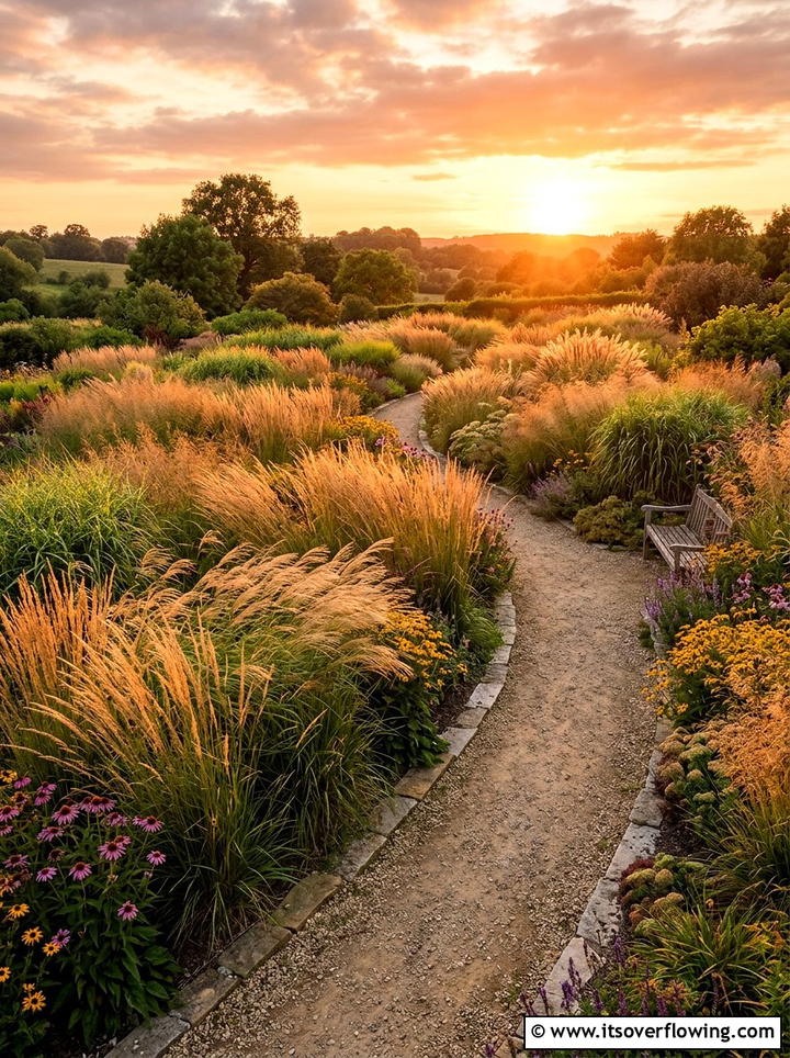 Ornamental grass garden - 25 creative garden ideas with minimal planting palette