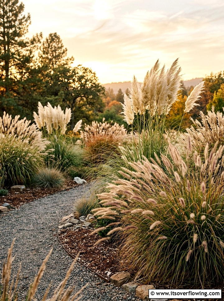 Ornamental grass planting - 25 creative garden ideas with low maintenance design