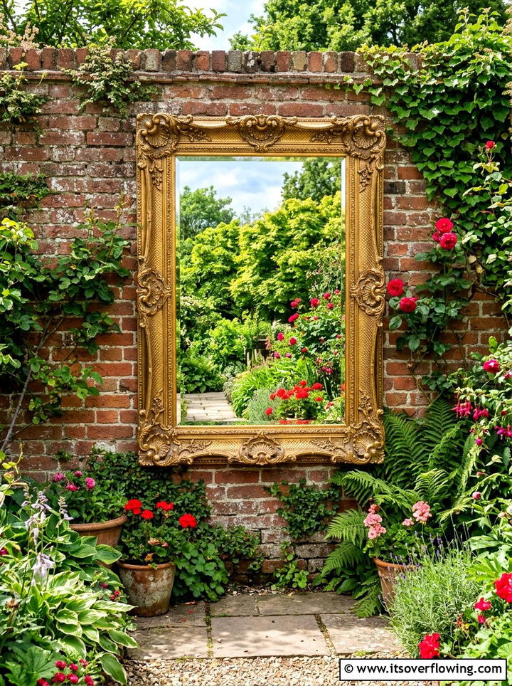 Ornate Garden Mirrors - 25 garden ideas for maximalist style