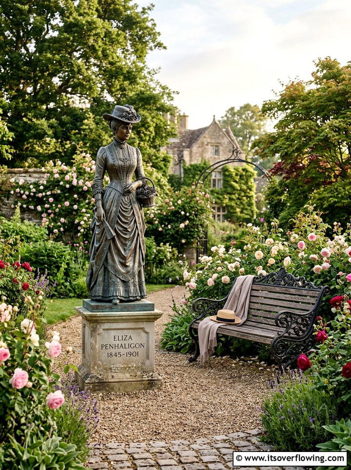 Ornate Victorian Lady Statue - 25 backyard decorating ideas with statues
