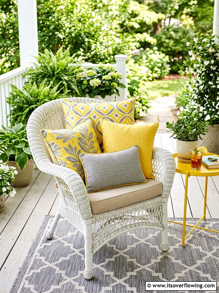 Outdoor Accent Pillows - 25 front porch ideas on a budget