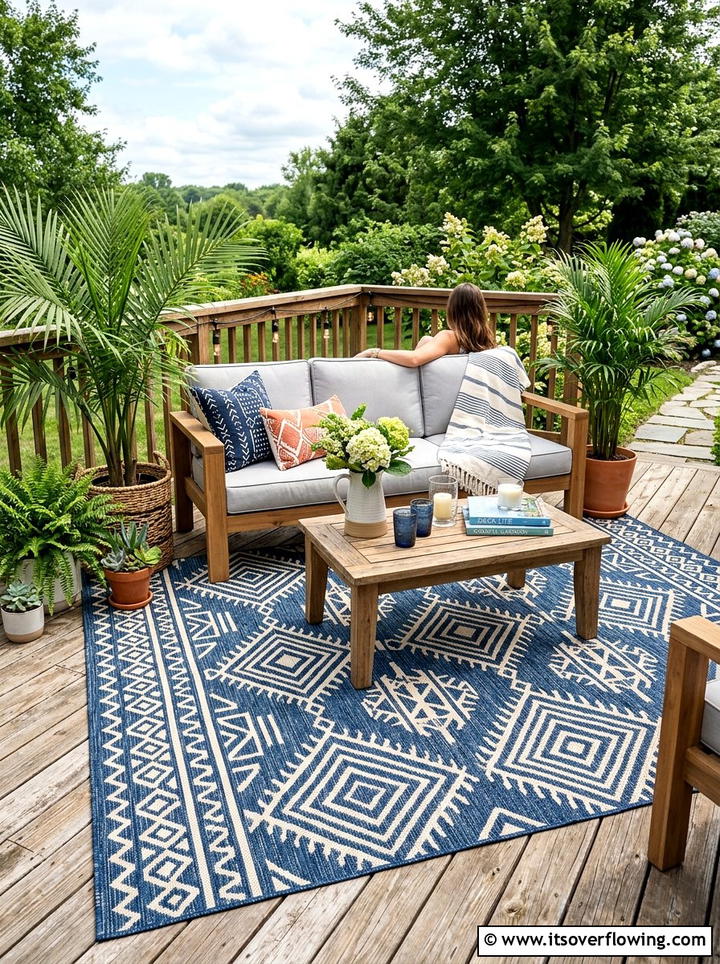 Outdoor Area Rug - 25 garden decor ideas with summer decor