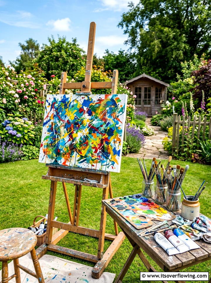 Outdoor Art Station - 25 garden ideas for kids