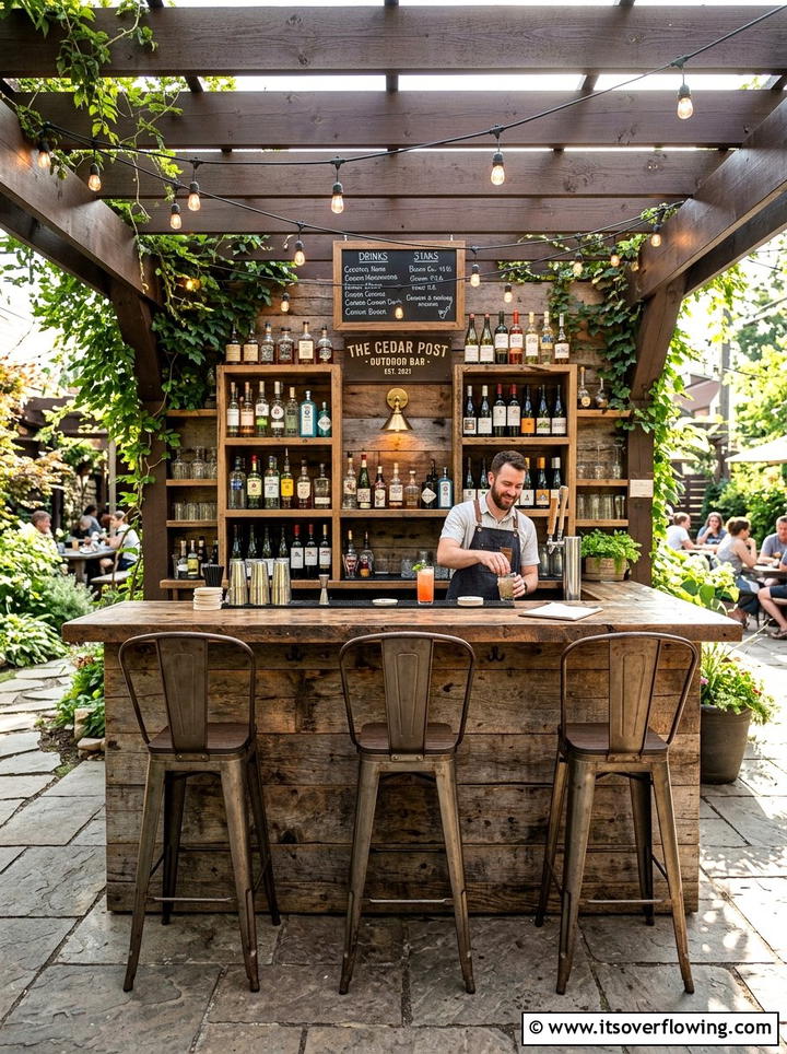 Outdoor Bar - 25 backyard decorating ideas with patio decor