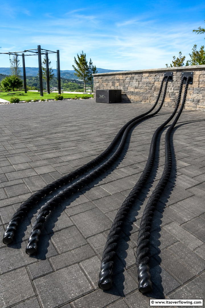 Outdoor Battle Rope Zone - 30 Outdoor Gym Ideas to Create a Fresh Air Fitness Zone