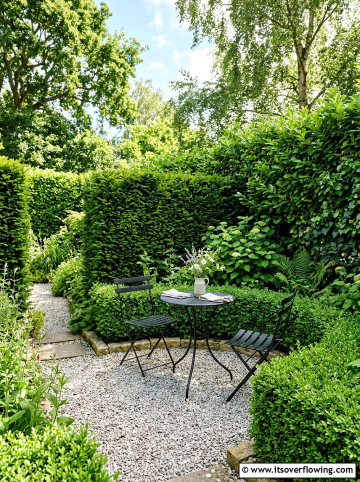 Outdoor Bistro Set - 25 garden decor ideas with minimalist accents
