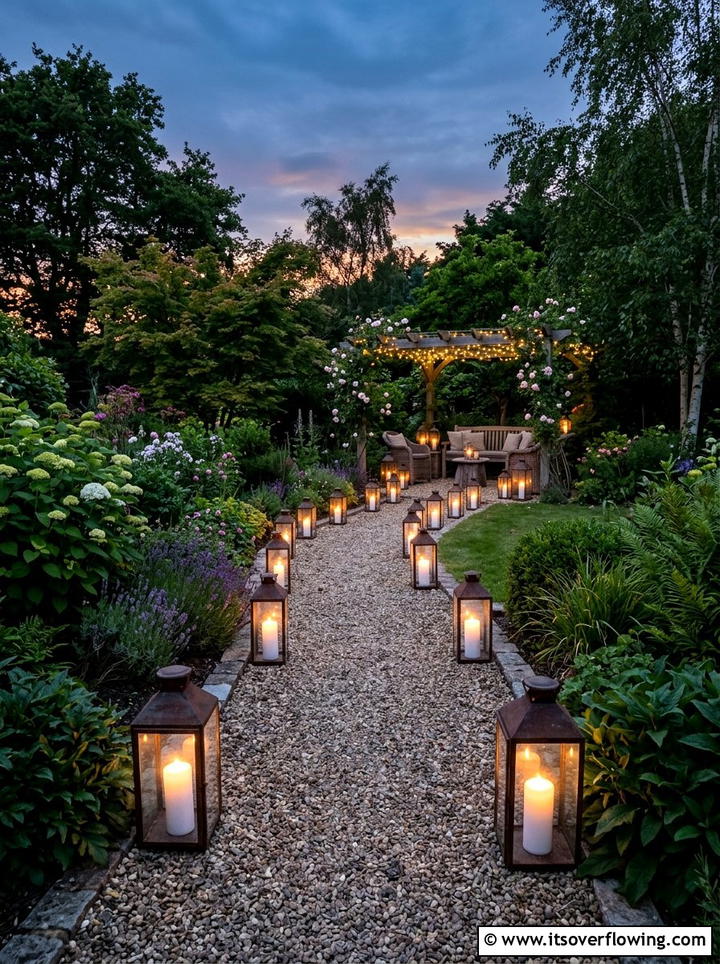Outdoor Candle Arrangement - 25 backyard decorating ideas with garden party style