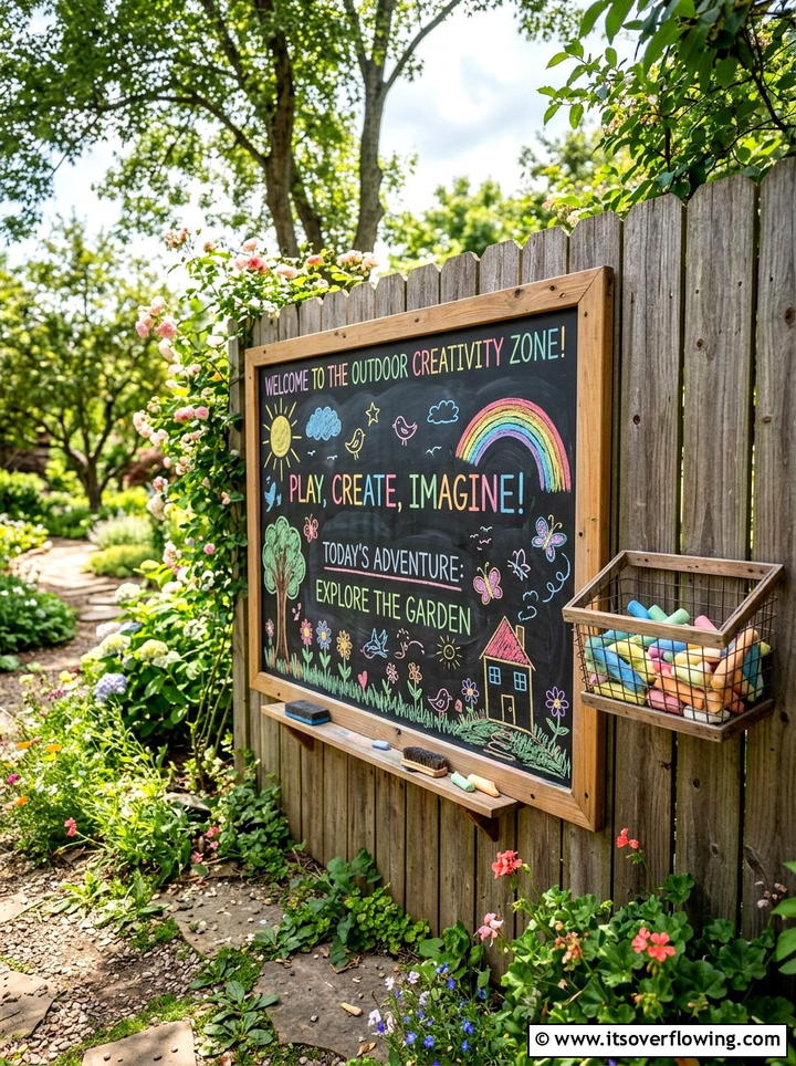 Outdoor Chalkboard - 25 garden ideas for kids