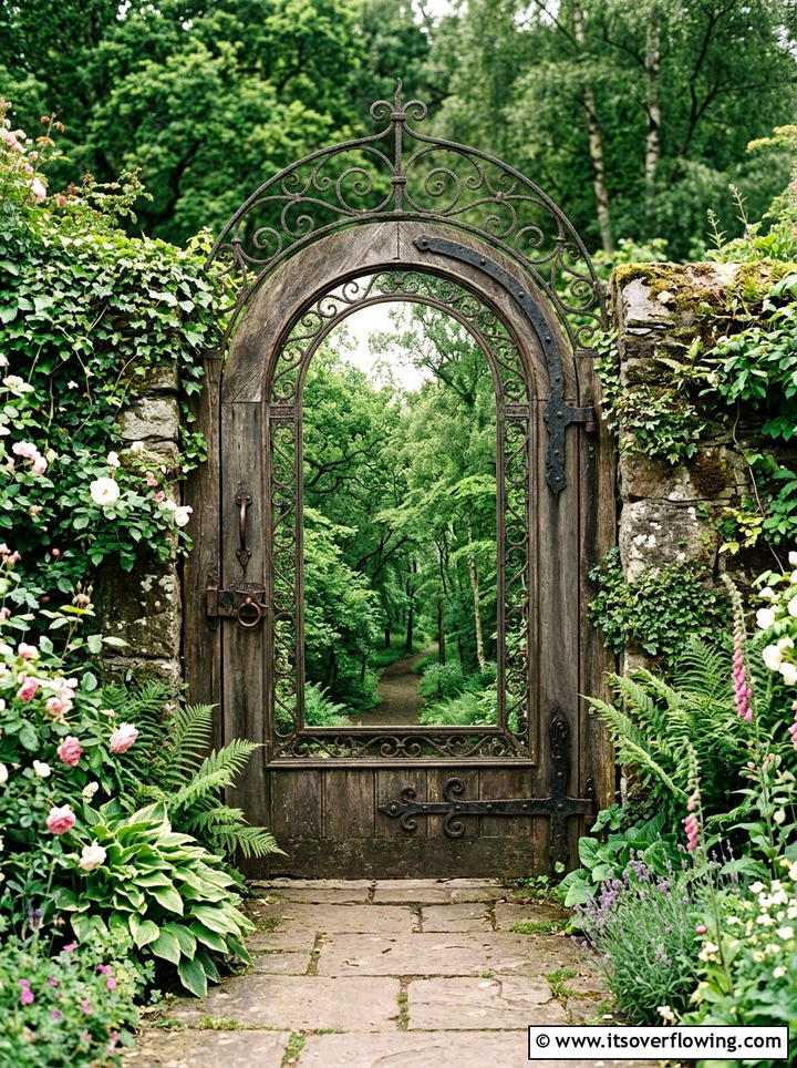 Outdoor Chalkboard Garden Gate - 25 reusing old things ideas for gate decor