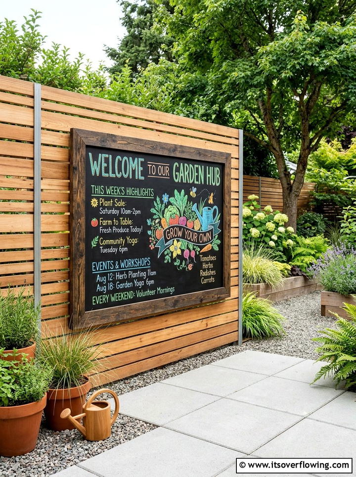 Outdoor Chalkboard Wall - 25 backyard ideas with play area