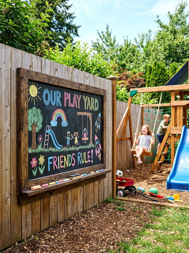 Outdoor Chalkboard - 25 backyard decorating ideas diy