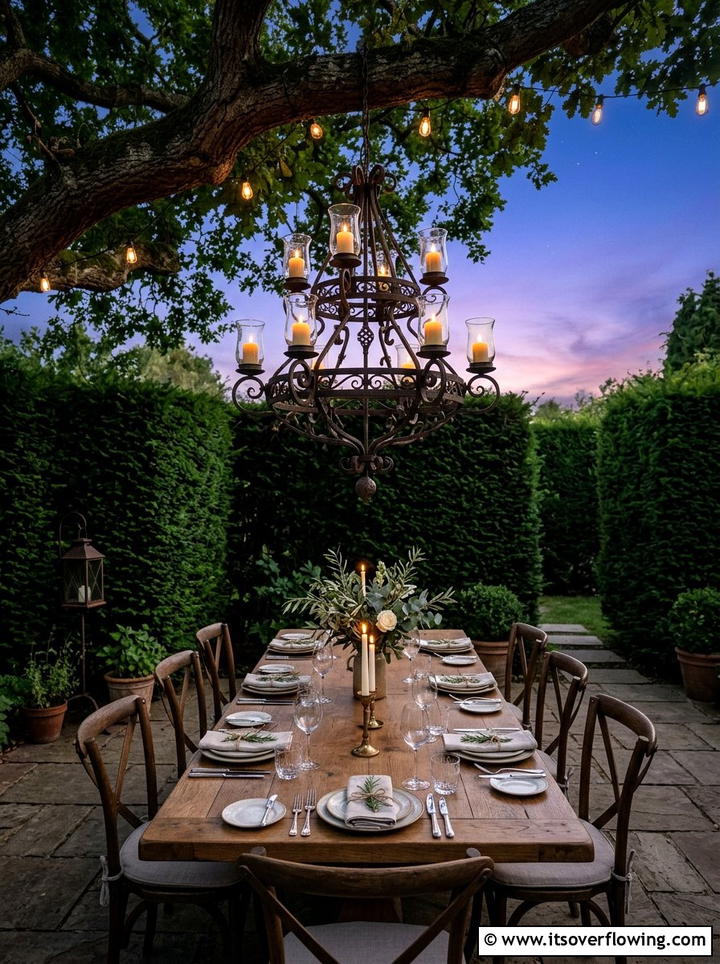 Outdoor Dining Area Chandelier - 25 garden design ideas with lighting plans