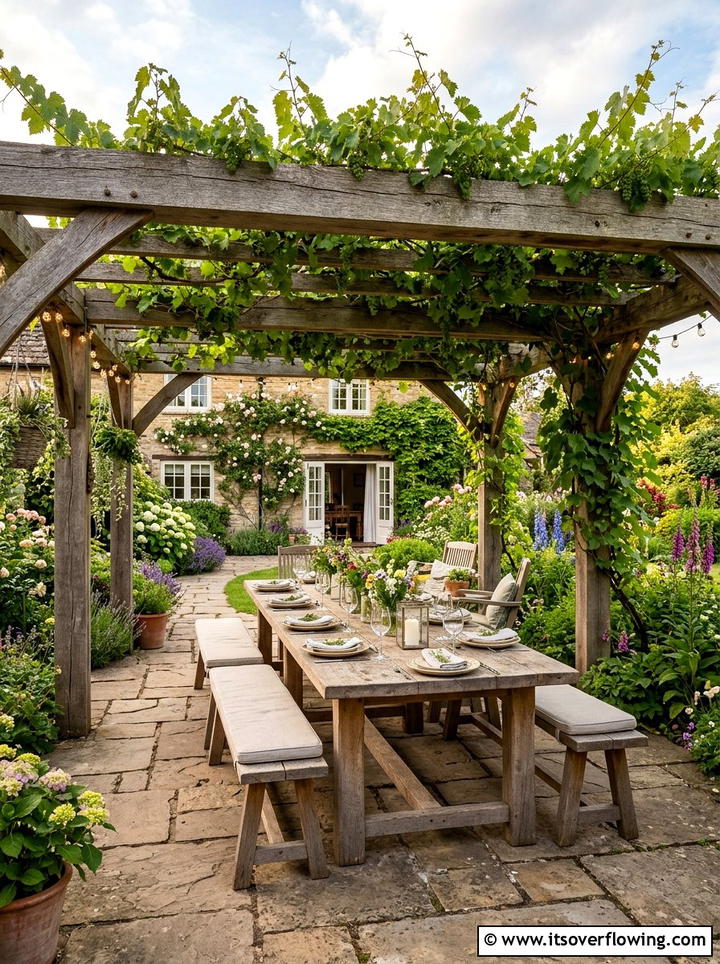 Outdoor Dining Area Pergola - 25 garden design ideas for farmhouse landscapes