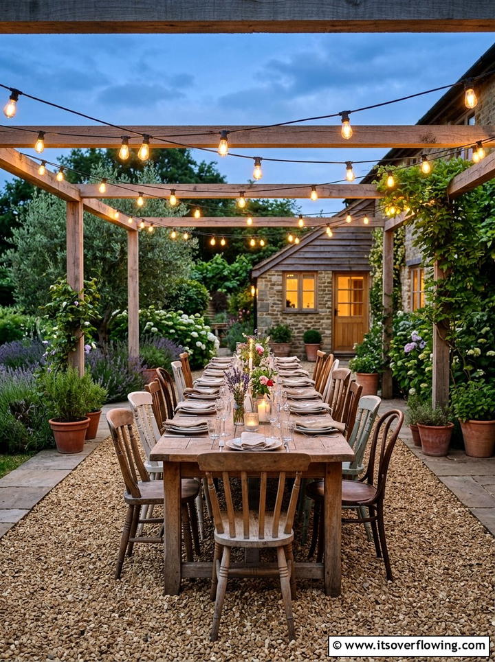 Outdoor Dining Gravel Patio - 25 backyard ideas with gravel patio