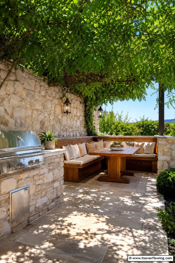 Outdoor Dining Nook - 30 Rustic Outdoor Kitchen Ideas for Al Fresco Dining