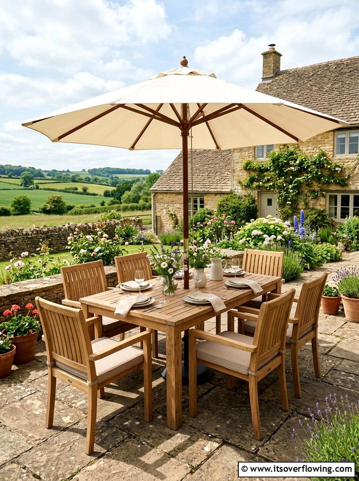 Outdoor Dining Set - 25 backyard ideas for spring makeovers