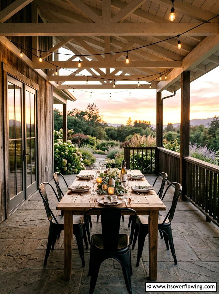 Outdoor Dining Set - 25 front porch ideas for deep porch