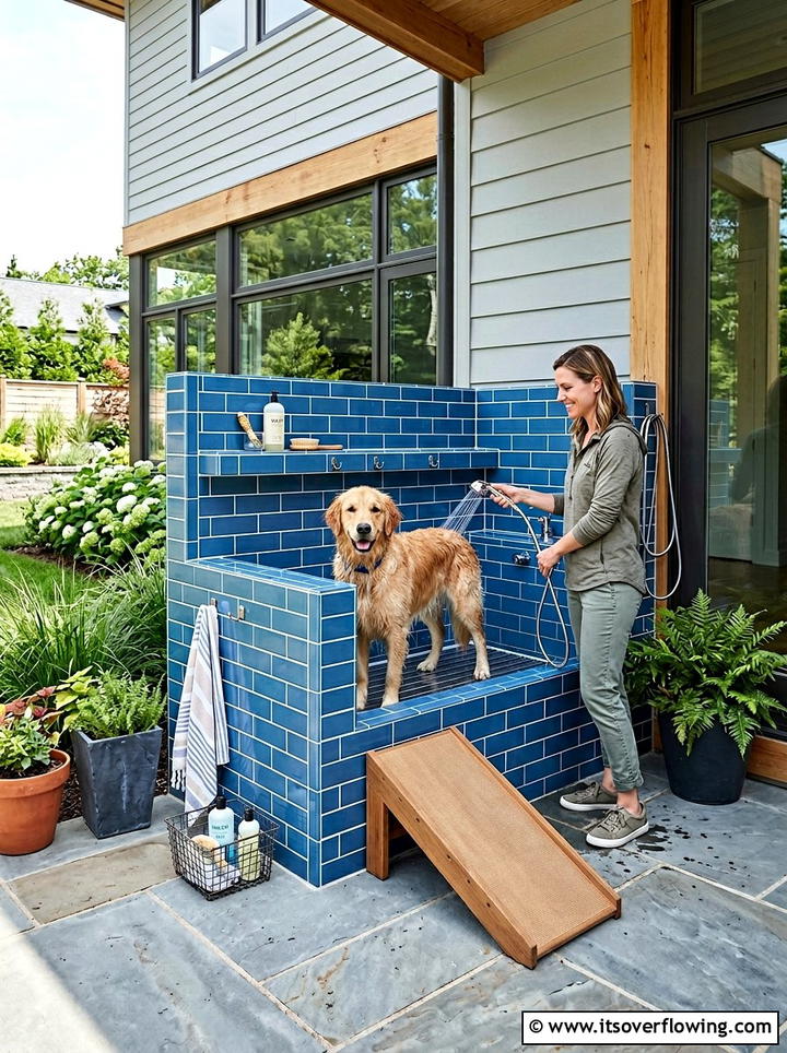 Outdoor Dog Wash Station - 25 backyard ideas for dogs