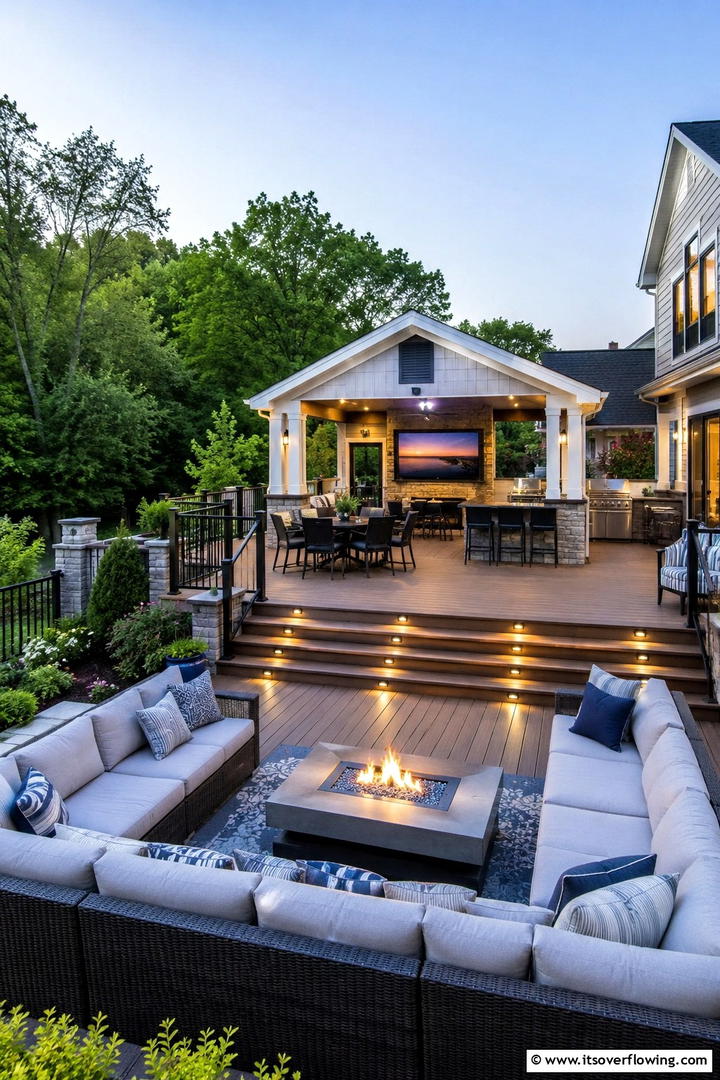 Outdoor Entertainment Areas - 30 Modern Ranch House Ideas for Contemporary Country Living