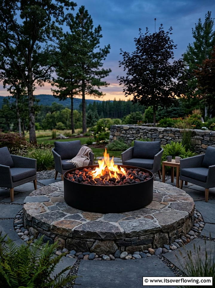 Outdoor Fire Pit - 25 backyard ideas for low upkeep
