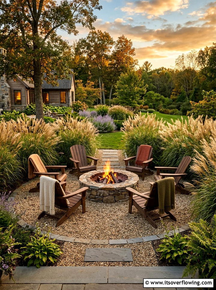 Outdoor Fire Pit Landscaping - 25 garden ideas for fall