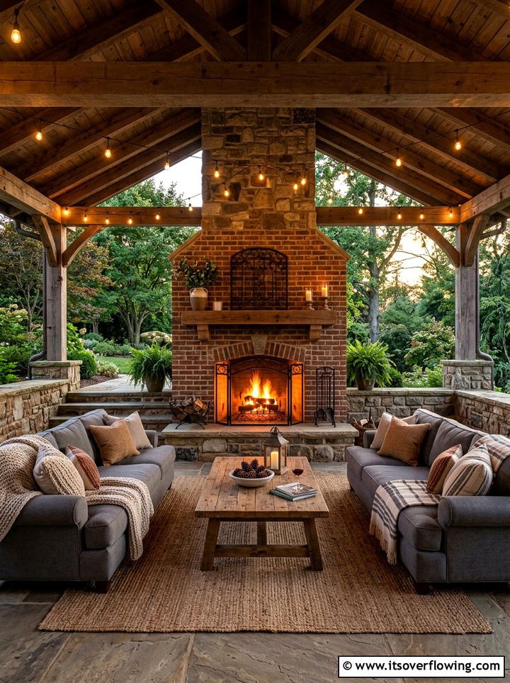 Outdoor Fireplace Lounge - 25 garden ideas for outdoor entertaining
