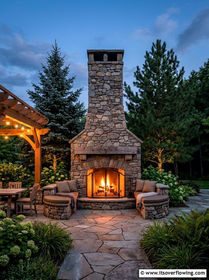 Outdoor Fireplaces - 25 backyard ideas for year round use