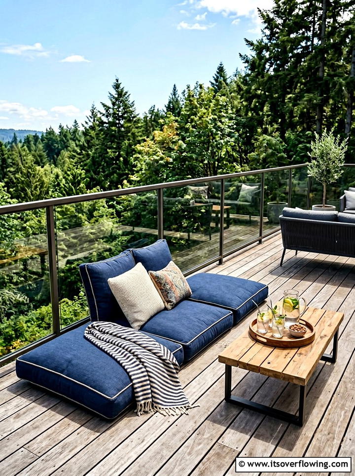 Outdoor Floor Pillow - 25 garden decor ideas with throw pillows