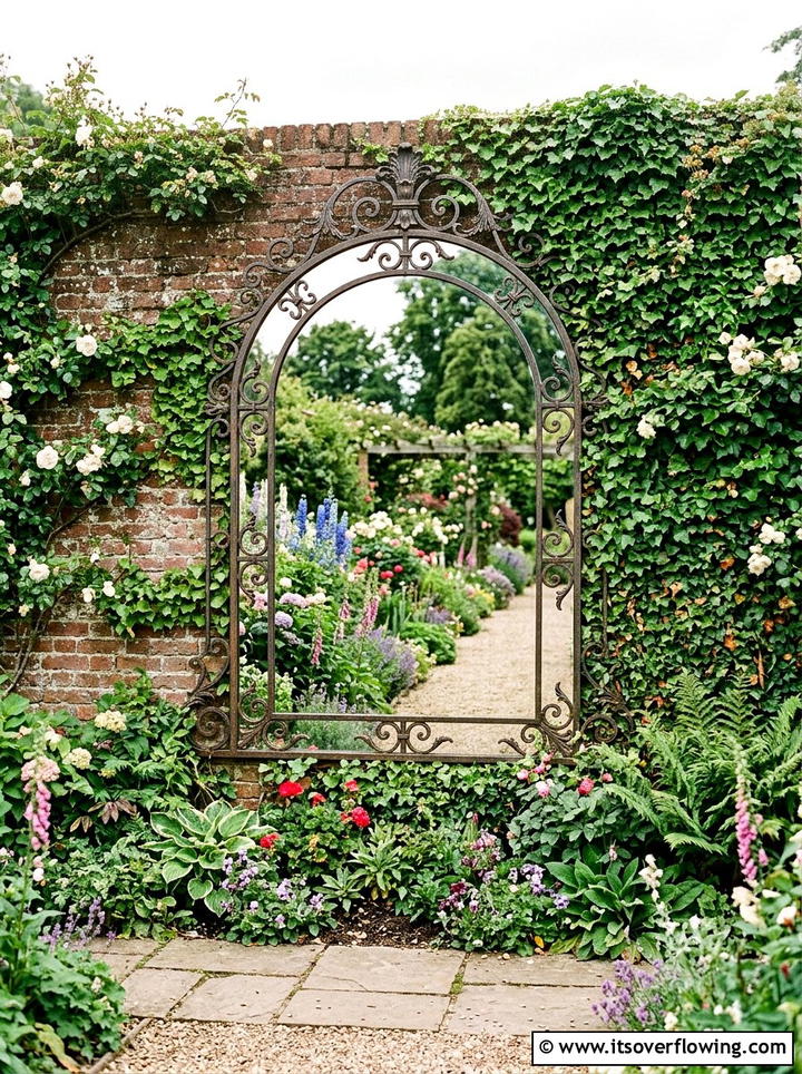 Outdoor Garden Mirror - 25 garden decor ideas for backyards