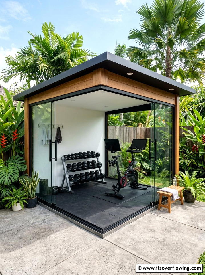 Outdoor Gym Shed - 25 backyard ideas with storage shed