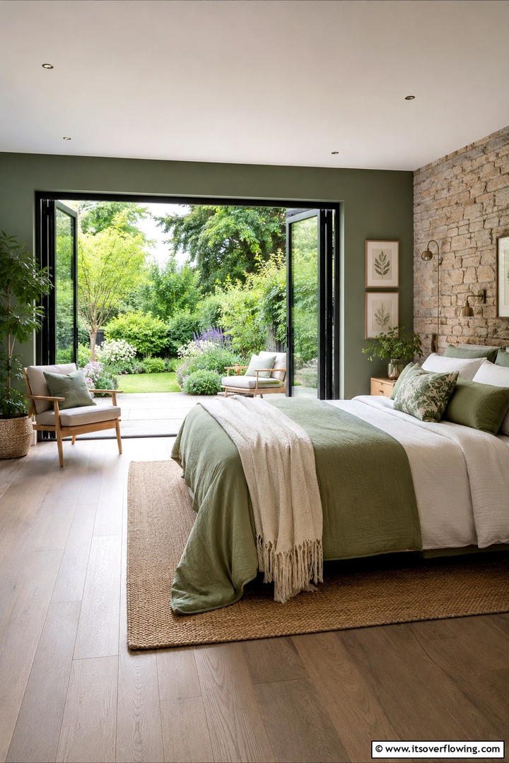 Outdoor Inspired Sage Green Vibes - 30 Sage Green Bedroom Ideas for Serene Modern Spaces