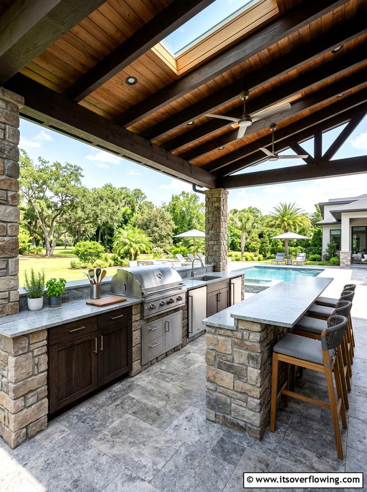 Outdoor Kitchen - 25 creative garden ideas for large yards