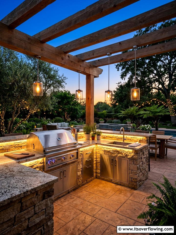 Outdoor Kitchen Lighting - 25 garden ideas with lights