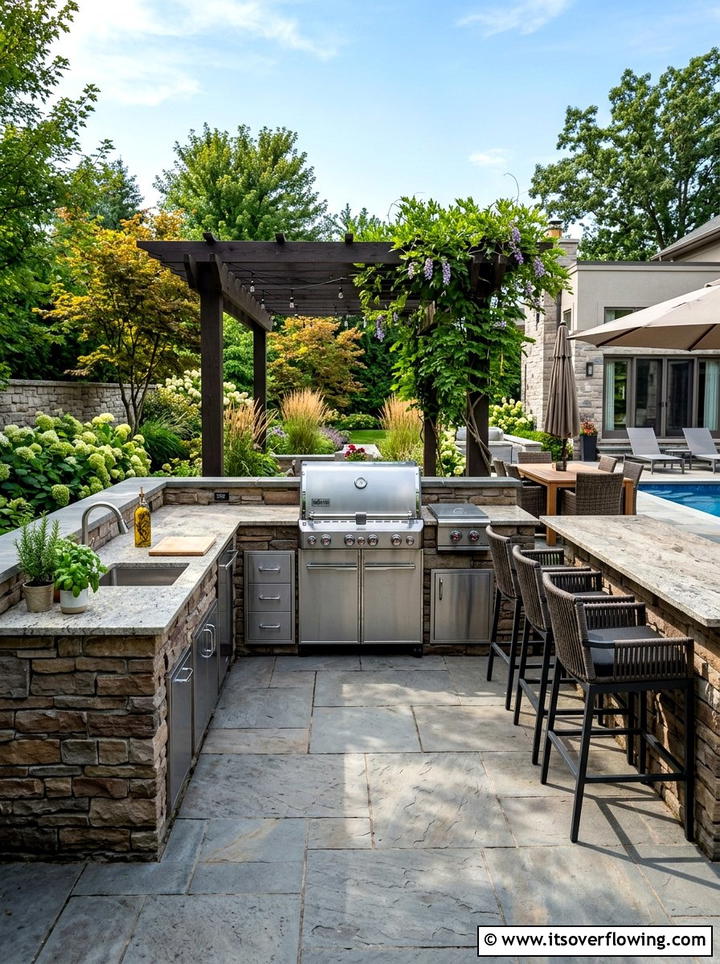 Outdoor Kitchen Patio - 25 backyard ideas with patio