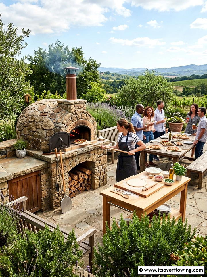 Outdoor Kitchen Pizza Oven - 25 garden ideas for mediterranean style