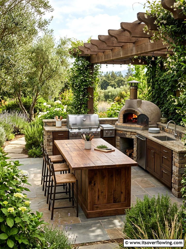 Outdoor Kitchen Station - 25 backyard ideas for large yards