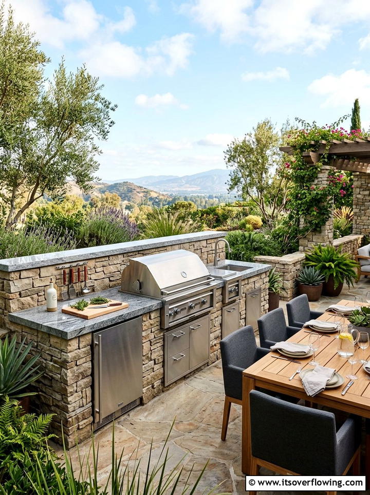 Outdoor Kitchen Station - 25 backyard ideas for spring makeovers