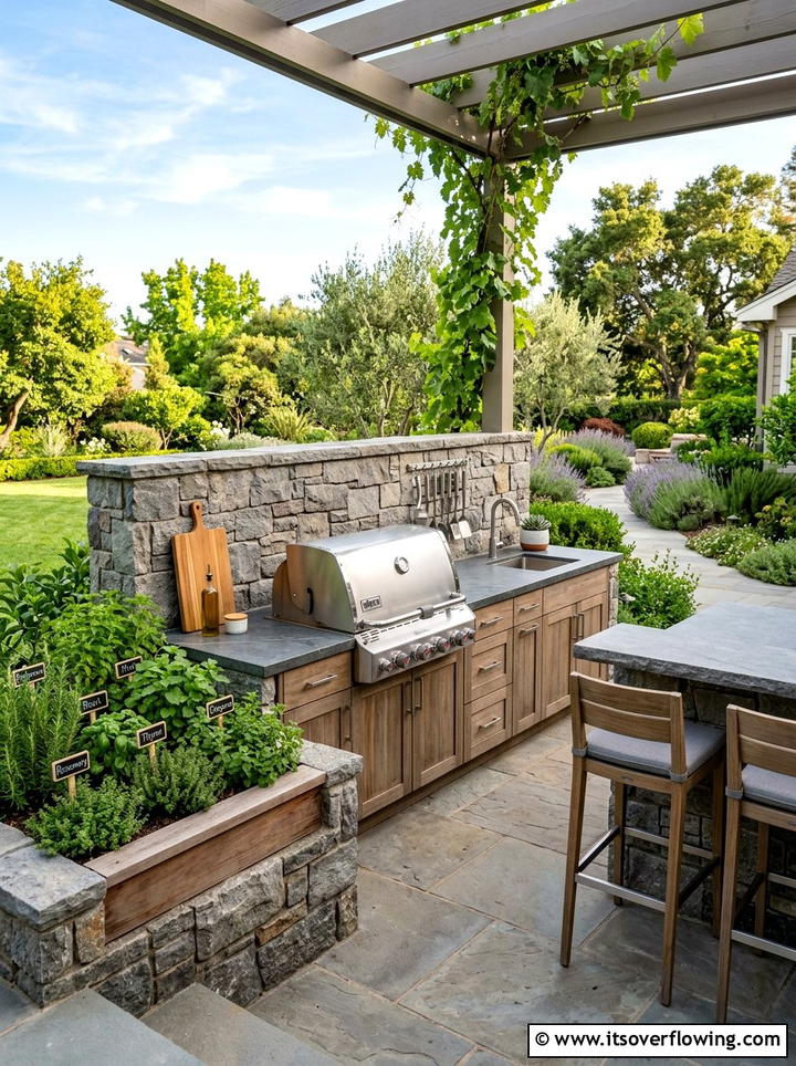Outdoor Kitchen Station - 25 backyard decorating ideas with patio decor
