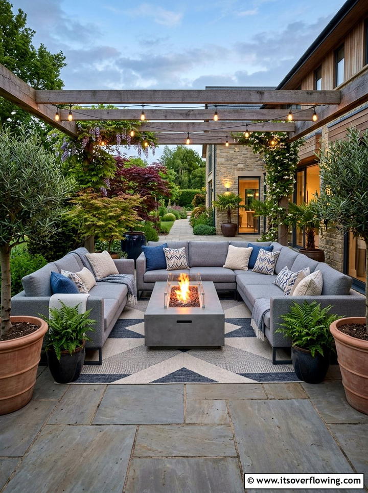 Outdoor Living Room - 25 backyard ideas for flat yards