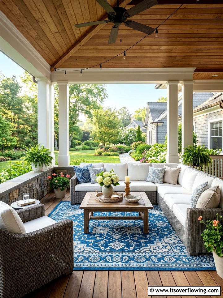 Outdoor Living Room Set - 25 front porch ideas for large porches