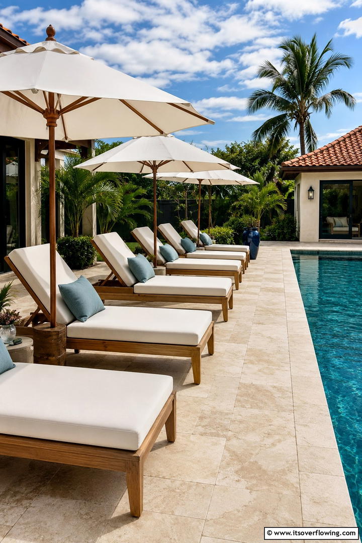 Outdoor Lounge Comfort - 30 Pavers Around Pool Ideas for a Sleek and Safe Design